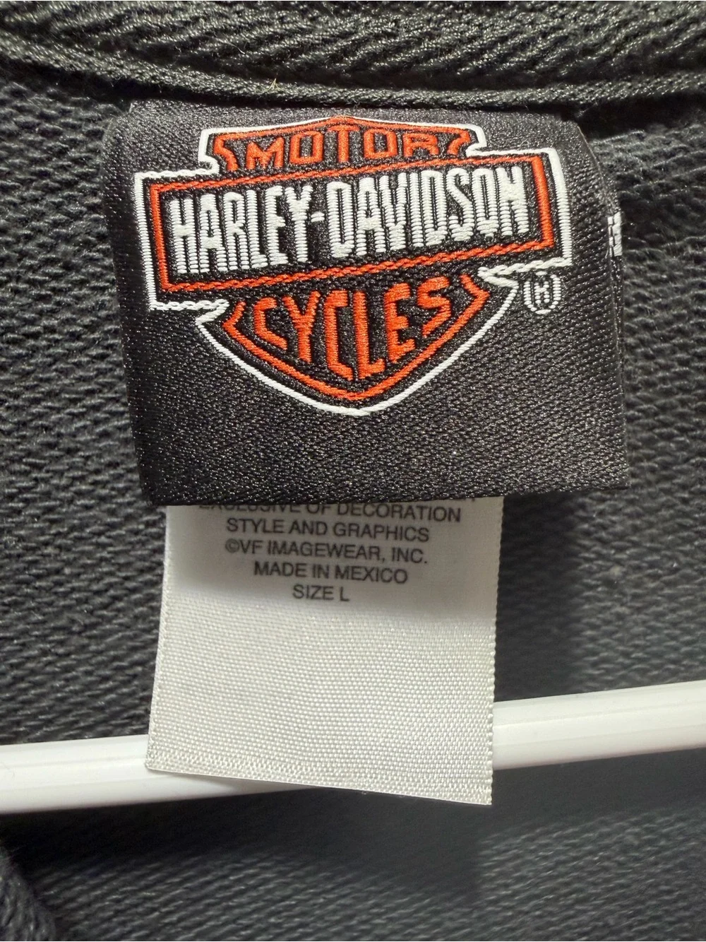 Harley-Davidson Black Zip-Up Jacket with Pink Wing Graphic